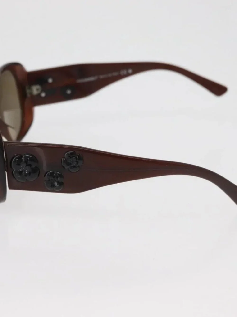 CHANEL Sunglasses plastic Brown CC Auth BA13212